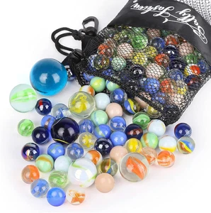 66PCS Glass Marbles for Kids, 3 Sizes Assorted Size Colored Bulk Marbles Toy, DI - Picture 1 of 12