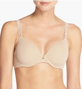 Reggiseno T-Shirt Natori Pure Luxe Full Fit Nudo Beige 34D 34 D Nuovo con etichette - Foto 1 di 8