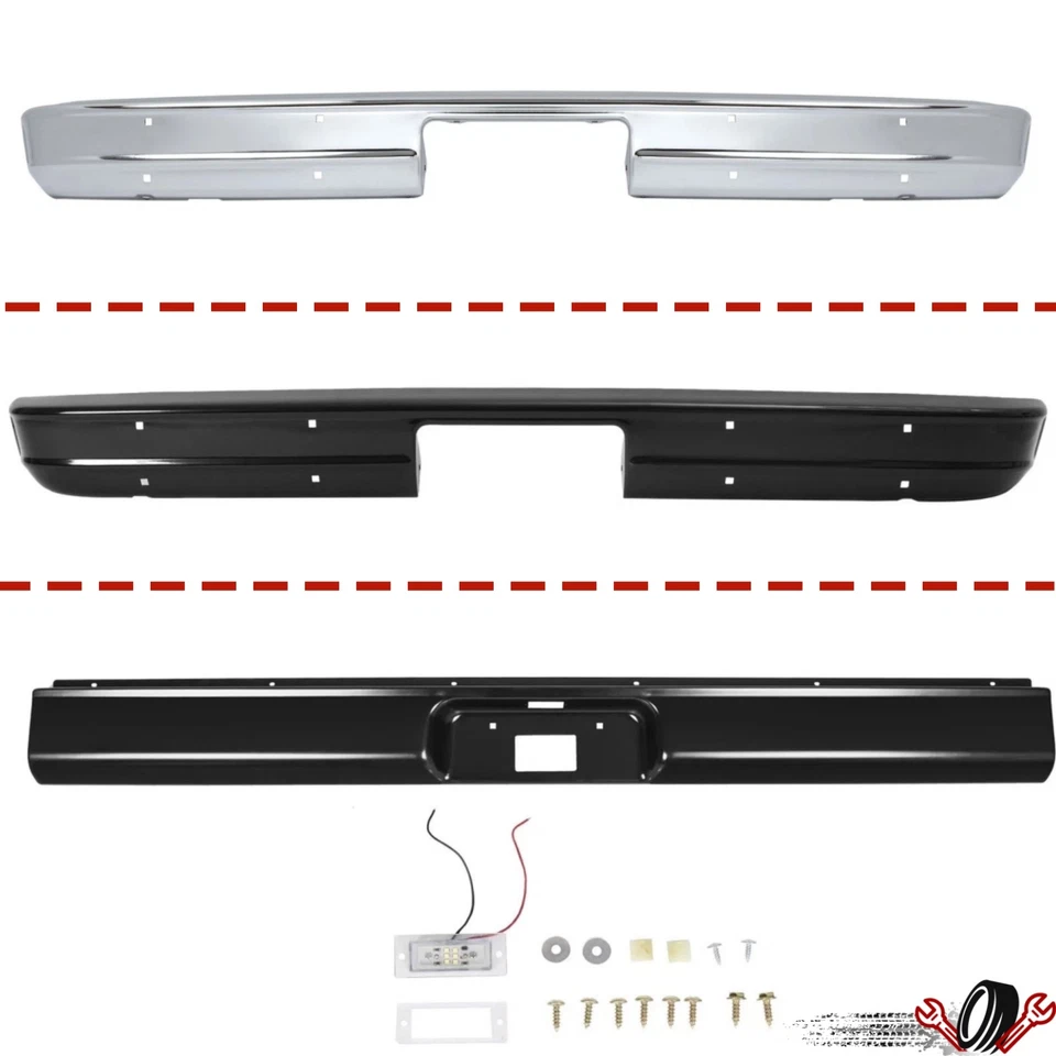 Steel Rear Bumper / Roll Pan For Chevy GMC C10 C20 Pickup Fleetside 1973-87 1980 - Image 1 of 1