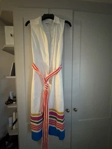 Boden Sleeveless Knee Length Dress 100% Cotton UK Size 12R - Picture 1 of 3