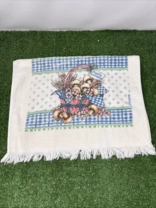 Vintage Mushroom Kitchen Hand Towel Fringed New MCM Cottage Core Fairy - Picture 1 of 18