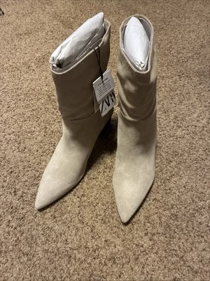 Botines Zara Taupe Talla 40 Foto 1 de 4