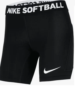 Nike Girls Big Kids DF Softball Slider Shorts XS Black - Picture 1 of 3