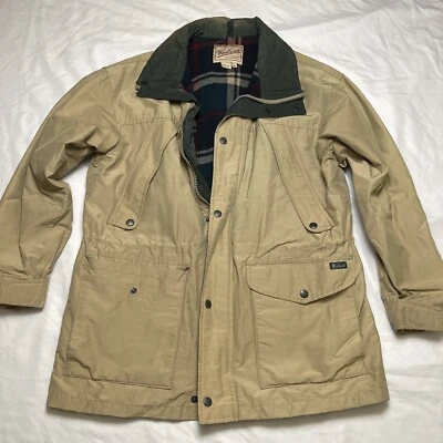 Chaqueta de Colección Woolrich Para Hombres Mediana de Lana Forrada Resistente al Agua Tareas Tostada Foto 1 de 4