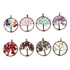 Make a Statement with These 8pcs Gemstone Life Tree Pendant Charms