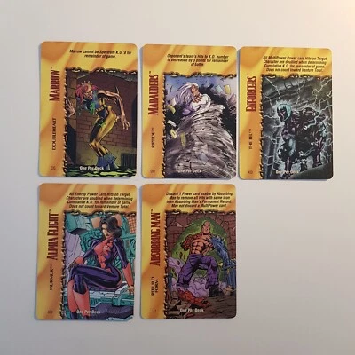 1997 MARVEL OVERPOWER One Per Pack x5 - Image 1 of 2