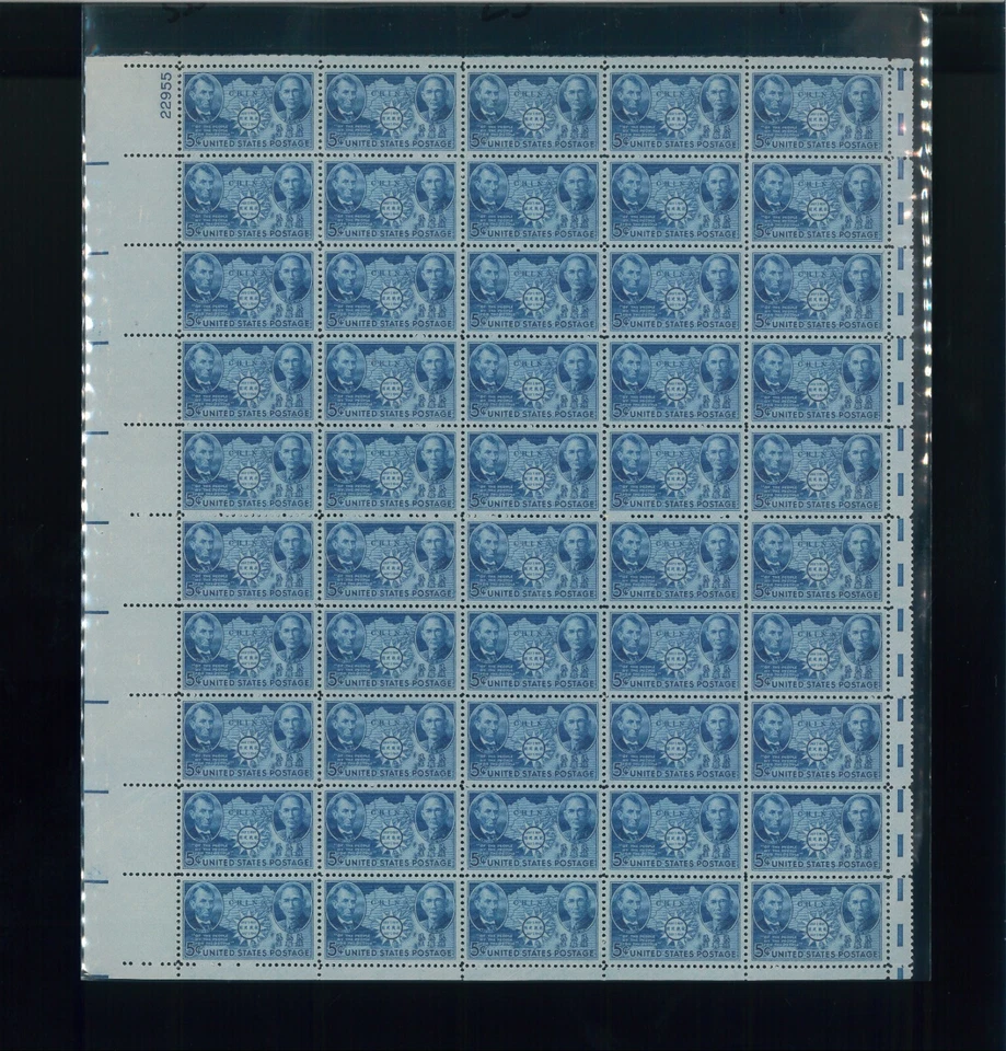 United States 5¢ Chinese Resistance Postage Stamp #906 MNH Sheet - Image 1 of 1