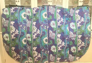 Vintage Quilted Purple Blue and Green Throw Top Of Bed 81x52 GUVC Lady Linda - Picture 1 of 8