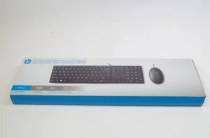 HP Wired Desktop 320MK Mouse and Keyboard Bundle - Black - New - Picture 1 of 2