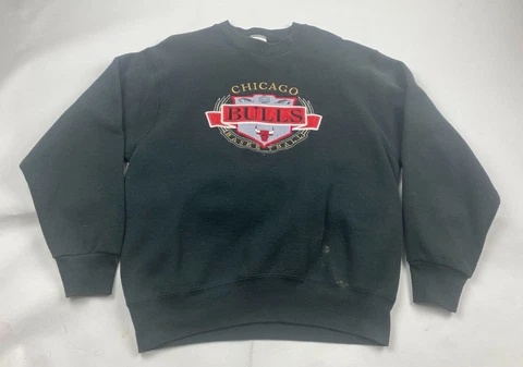 Vintage Chicago Bulls Embroidered Crewneck Sweatshirt Pro Player Men’s Size M Cover