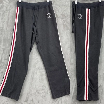 Pantalones de salón Mudd Vintage Y2K Junior's M rayas laterales gris pierna ancha cordón Foto 1 de 4