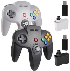 Wireless Controller for Nintendo 64 N64 Console PC Windows Switch w/ Rumble Pak - Picture 1 of 34