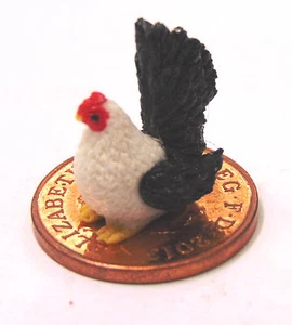 Puppenhaus Huhn handgefertigt & bemalt Maßstab 1:12 Miniatur Garten T5 Tumdee - Bild 1 von 6