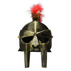 Mens Armour Decor Headwear Halloween Helmet Horn Knight Plastic Warrior Trojan