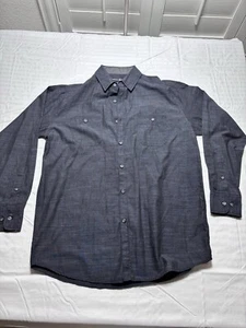 Beverly Hills Polo Club Black Button Dress Long Sleeve Mens M Medium Causal - Picture 1 of 6