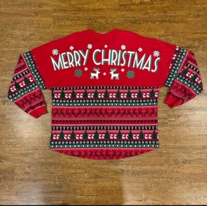 Vintage Spirit Jersey Merry Christmas rot Winter Urlaub Made in USA T-Shirt Erwachsene L - Bild 1 von 7