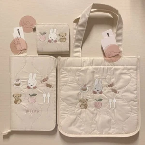 Borsa tote trapuntata Miffy W250×H250×D120mm portafoglio multicustodia nuova, set di tre pezzi - Foto 1 di 24