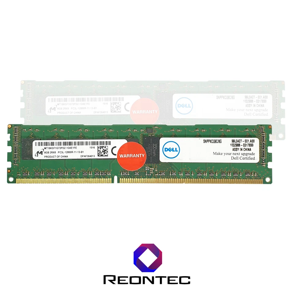 8 Go Serveur Ram Micron PC3L - 12800R DDR3L MT18KSF1G72PDZ-1G6E1FE 2Rx8 - Photo 1/1