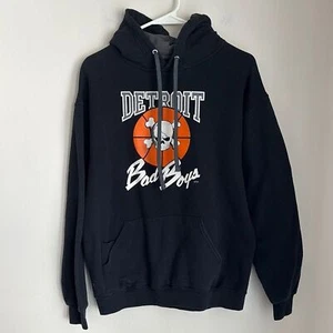 Felpa con cappuccio Detroit Pistons Bad Boys unisex basket nera uomo media - Foto 1 di 6