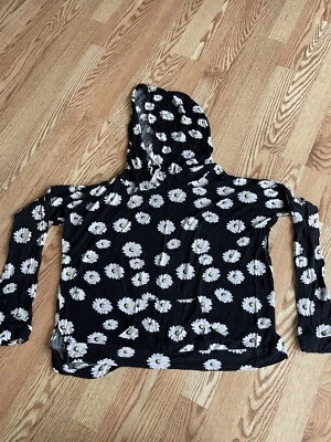 Rue21 black flowered hoodie - Image 1 of 4