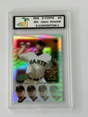 JASON SCHMIDT 4/5 2004 E-TOPPS REFRACTOR E-CONVENTION San Francisco ENCASED Foto 1 de 2