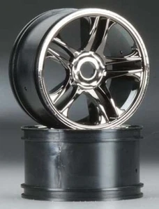Traxxas XO-1 On-Road Car Split Spoke Black Chrome Rear Wheels TRA6476 - Picture 1 of 1