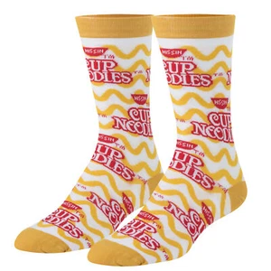 Crazy Socks, Womens, Food, Cup Noodles, Crew Socks, Novelty Silly Fun Cute - Picture 1 of 5