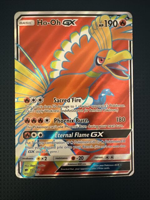 Mavin  ULTRA RARE Ho-Oh GX 21/147 Burning Shadows Legendary Pokemon Card  Holo Foil