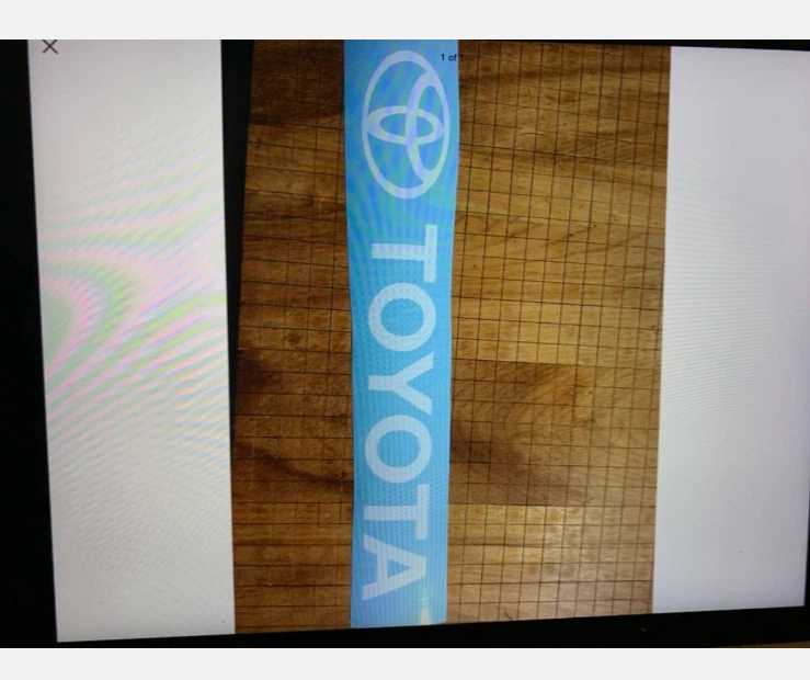 2-toyota decal vinyl decal toyota forklift decal hood white12.5 x 2