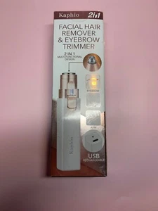 Kaphio Facial Hair Removal for Women, 2 in 1 Face Eyebrow Trimmer Rechargeable - Picture 1 of 4