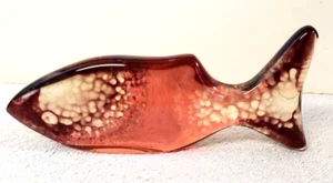 RARE Vintage Palatnik Pal Crackle Lucite Fish Figurine Sculpture Brazil 2921 - Picture 1 of 5