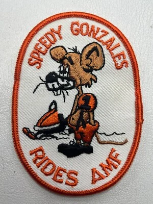 AMF SNOWMOBILE Patch Vintage c 1980s Sew-On-Only For Jacket Or Vest M028 - Image 1 of 2