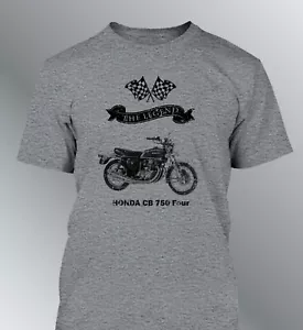 tee shirt homme Honda CB 750 Four The Legend moto motorcycle CB750 aspect usé - Imagen 1 de 3