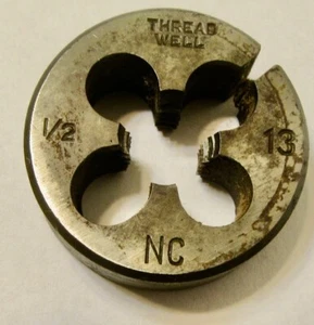 Thread Well 1/2" - 13 NC Thread Adjustable Die 1 1/2" OD - Picture 1 of 4