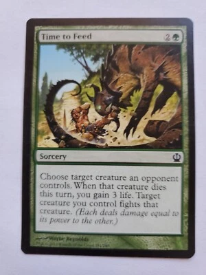 MTG Magic The Gathering Card Time to Feed Sorcery Green Theros 2013 - Image 1 of 2