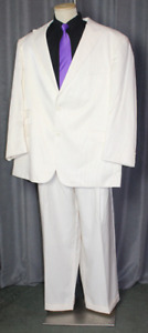 Ervin Magic Johnson Signature off white 2 button double vent suit 52R