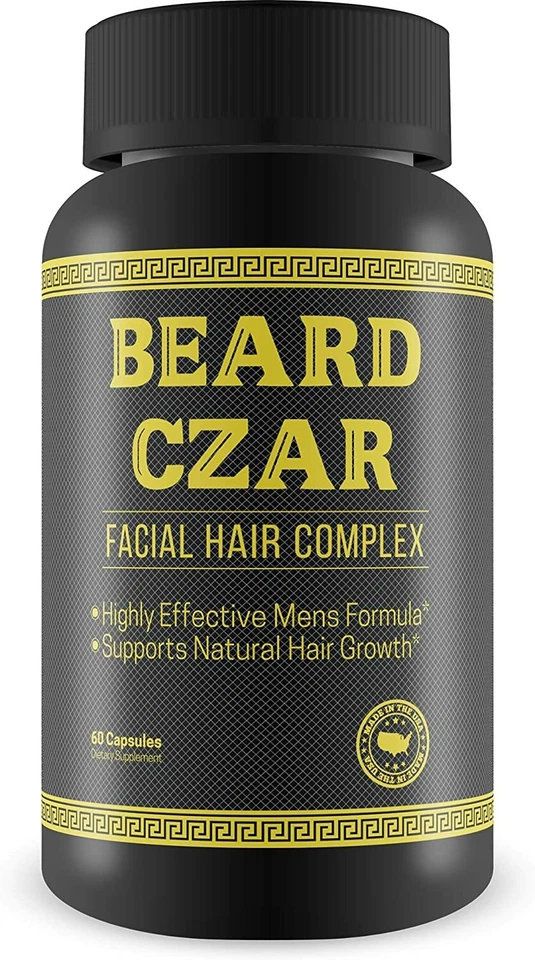 The Beard Czar-Complejo Cabello Facial- Crecimiento Natural del Cabello para Hombres Altamente Efectivo Foto 1 de 4