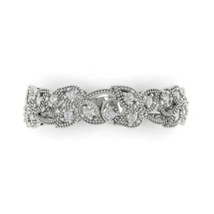 0.15 CT Round Cut Bridal Wedding Band anniversary Ring 14kt White Solid Band - Picture 1 of 11