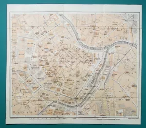 1887 MAP BAEDEKER - VIENNA City Center Plan Austria - Picture 1 of 2