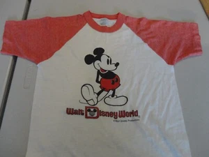 Vintage 80's Walt Disney World Micky Mouse T Shirt Kids M - Picture 1 of 4