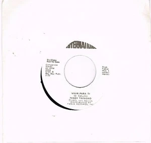 Teddy Trinidad Vivir Para Ti/Dejame Single 7" 45 RPM - Imagen 1 de 1
