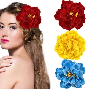 3 Pcs Peony Flower Hair Clips 2 in 1 Bridal Flower Brooch Floral Hairpins Wed... - Picture 1 of 7