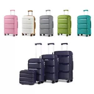 S-M-L-XL Reisekoffer PP-Hartschalen kofferset Trolley-Koffer mit TSA-Schloss - Bild 1 von 77