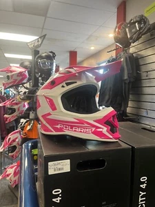 Polaris Tenacity 4.0 Snowmobile Helmet Pink/White - Picture 1 of 4