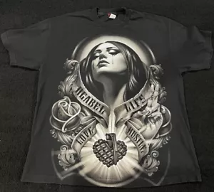 OG Abel Collection T Shirt Size XL Love Life Hustle Graphic T Shirt VTG Y2K Blck - Picture 1 of 5