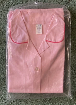 Juego de pijama vintage JC Penney rosa pastel mezcla de polietileno/algodón talla 12/34 nuevo de stock Foto 1 de 4