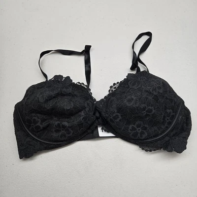 Sujetador Victoria's Secret para mujer 36C negro floral bralette con aros lazo de encaje Foto 1 de 4