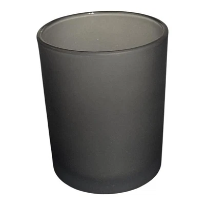 Tarros de velas de vidrio esmerilado colorido con tapas de madera - almacenamiento reutilizable y elegante Foto 1 de 4