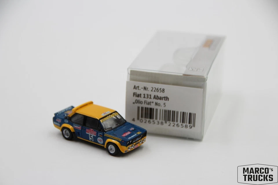 Brekina Fiat 131 Abarth "Olio Fiat" Walter Röhrl San Remo 77 22658 1:87 /BRN814  Foto 1 de 1