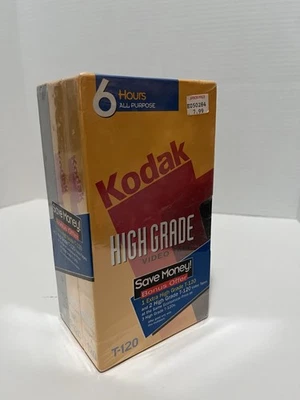 NUEVAS cintas VHS en blanco de alto grado Kodak T-120 selladas  Foto 1 de 2